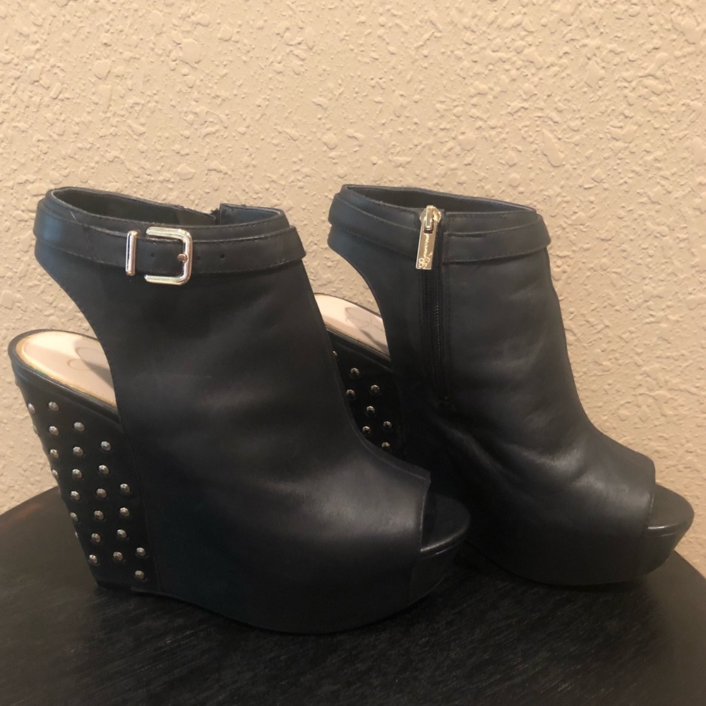 Jessica Simpson studded wedges